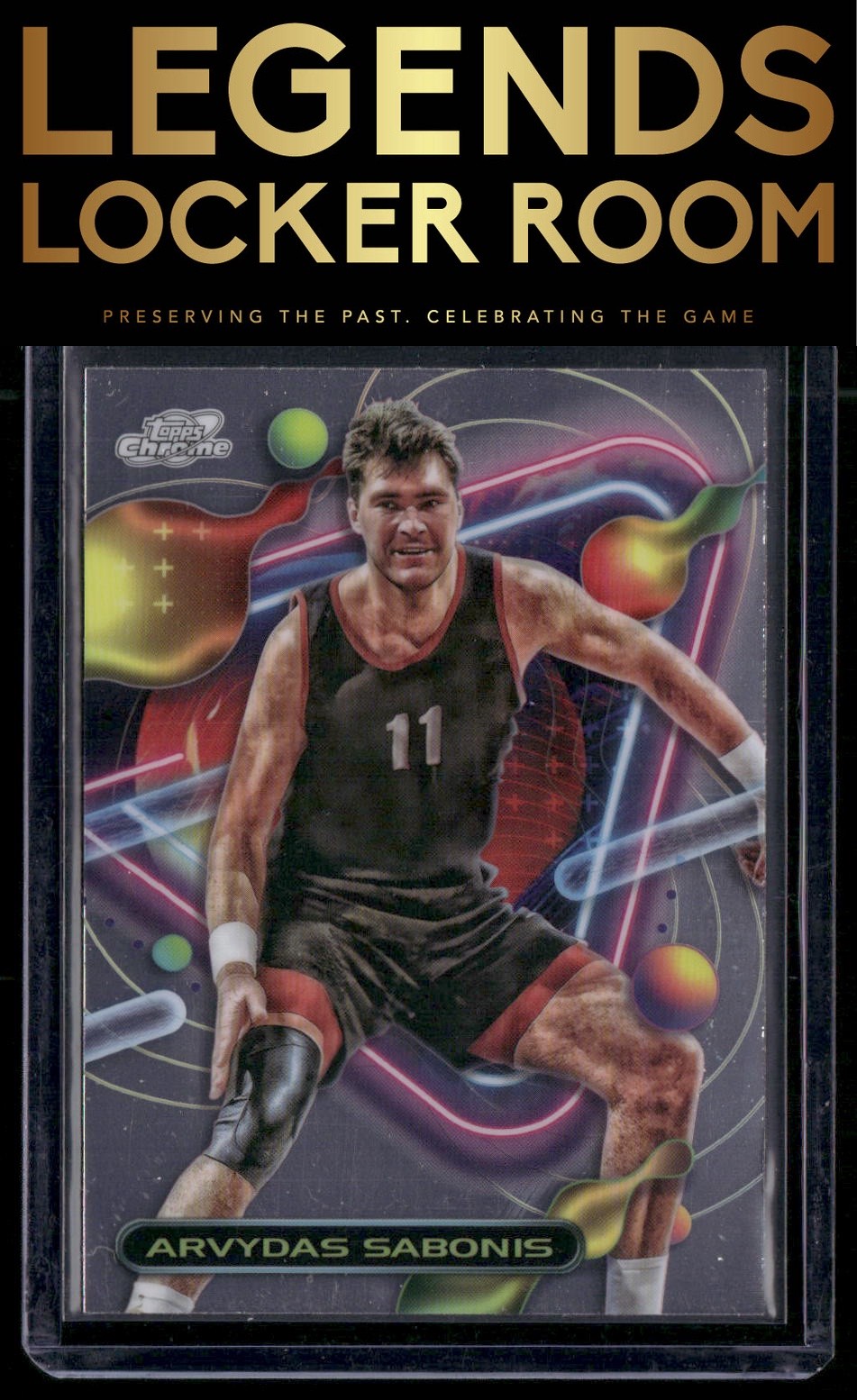 2023-24 Topps Chrome Cosmic #148 Arvydas Sabonis Blue Moon Refractors #/99