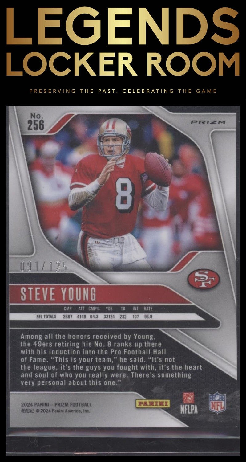2024 Panini Prizm #256 Steve Young Purple #/125
