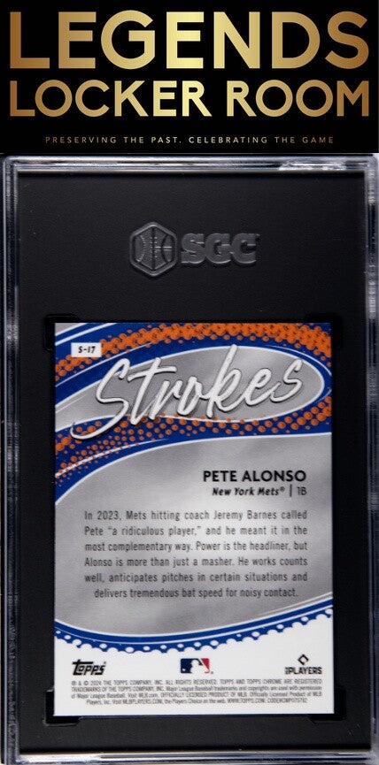 2024 Topps Chrome #S-17 Pete Alonso Strokes SGC 9
