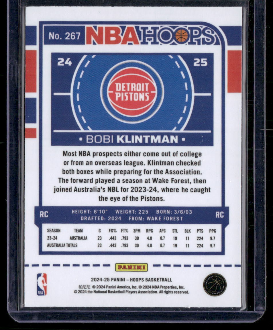 2024-25 Hoops #267 Bobi Klintman Premium Prizms Silver