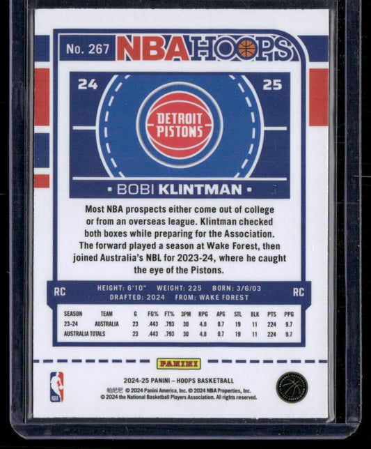 2024-25 Hoops #267 Bobi Klintman Premium Prizms Silver