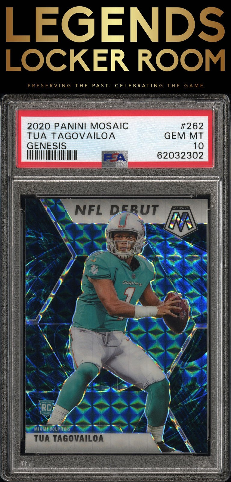 2020 Panini Mosaic #262 Tua Tagovailoa Genesis PSA 10