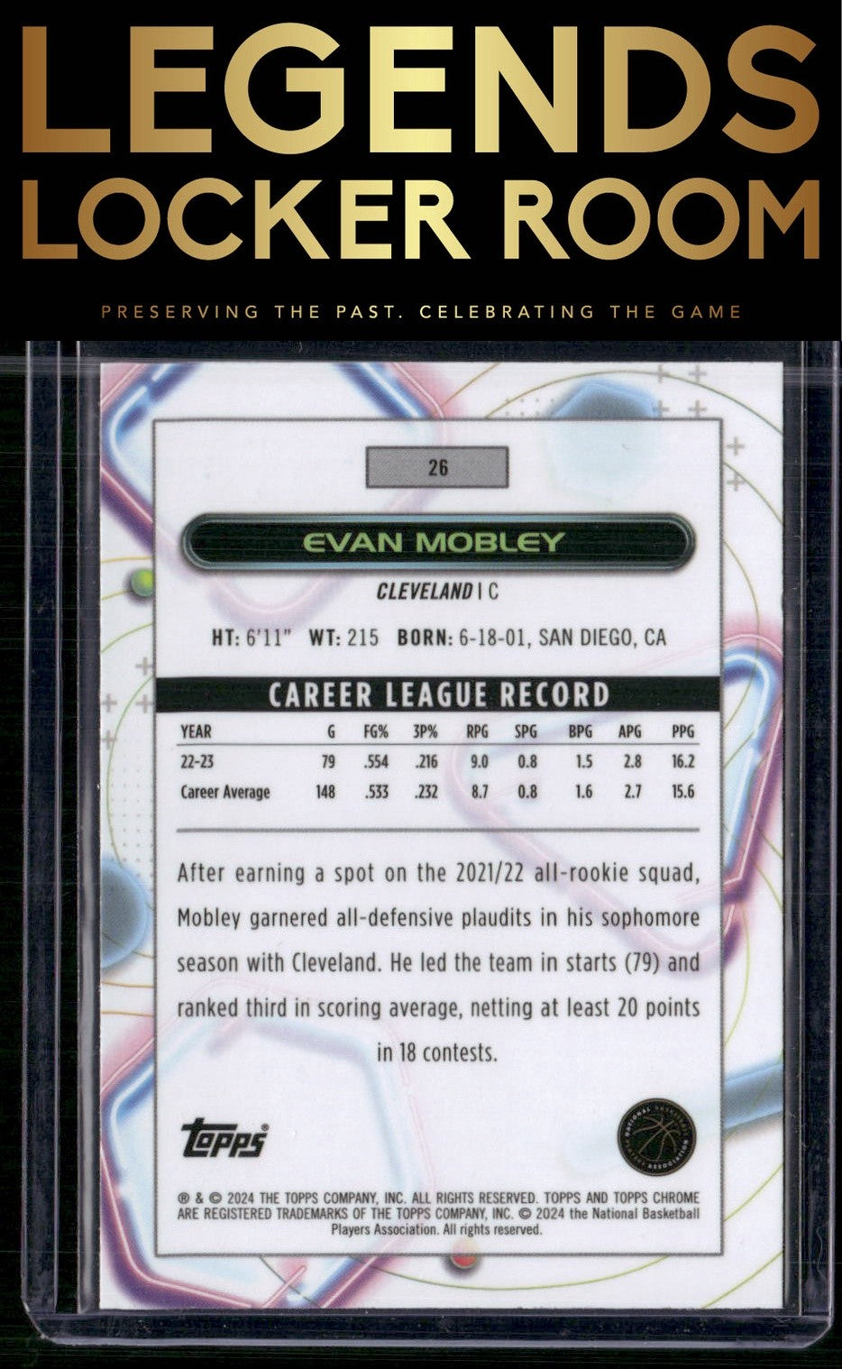 2023-24 Topps Chrome Cosmic #26 Evan Mobley