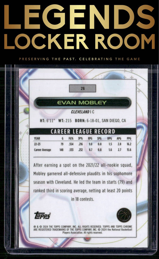 2023-24 Topps Chrome Cosmic #26 Evan Mobley