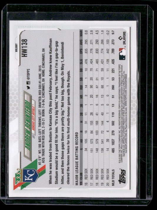 2021 Topps Holiday #HW138 Andrew Benintendi