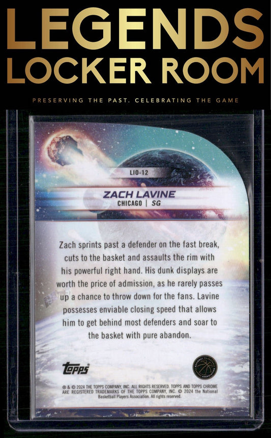 2023-24 Topps Chrome Cosmic #LIO-12 Zach Lavine Launched Into Orbit