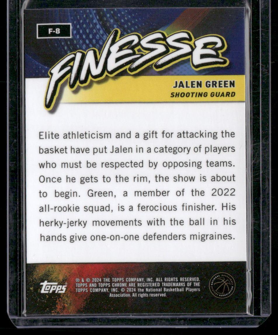 2023-24 Topps Chrome #F-8 Jalen Green Finesse