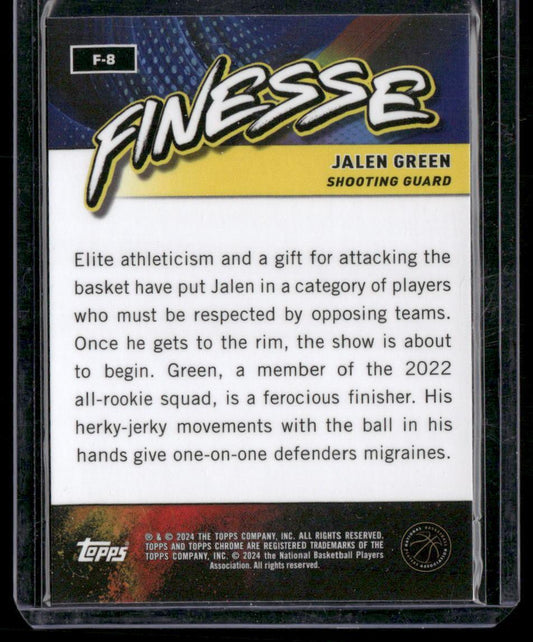 2023-24 Topps Chrome #F-8 Jalen Green Finesse