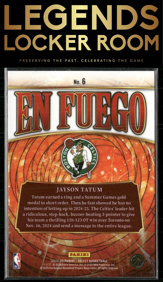 2024-25 Panini Select #6 Jayson Tatum En Fuego