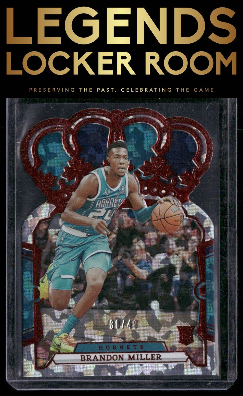 2023-24 Panini Crown Royale #94 Brandon Miller Crystal Red #/49