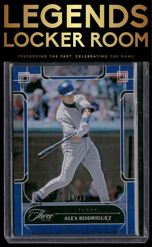 2024 Panini Three and Two #40 Alex Rodriguez Holo Blue #/15