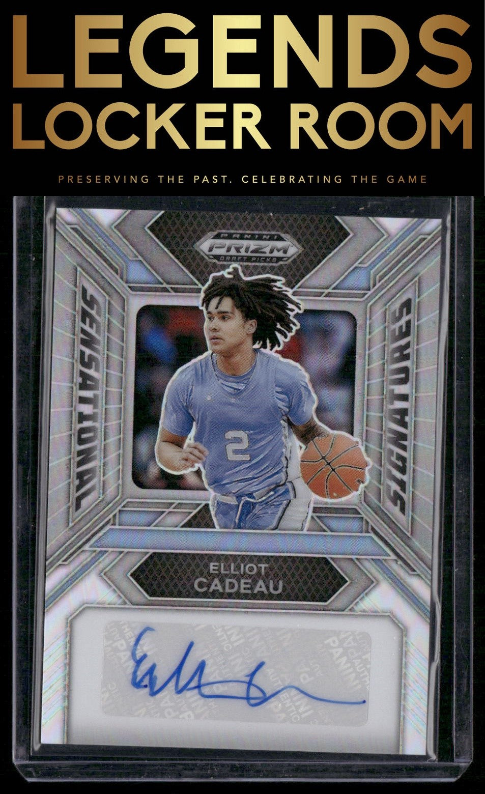2024 Panini Prizm Draft Picks Elliot Cadeau Sensational Signatures Silver