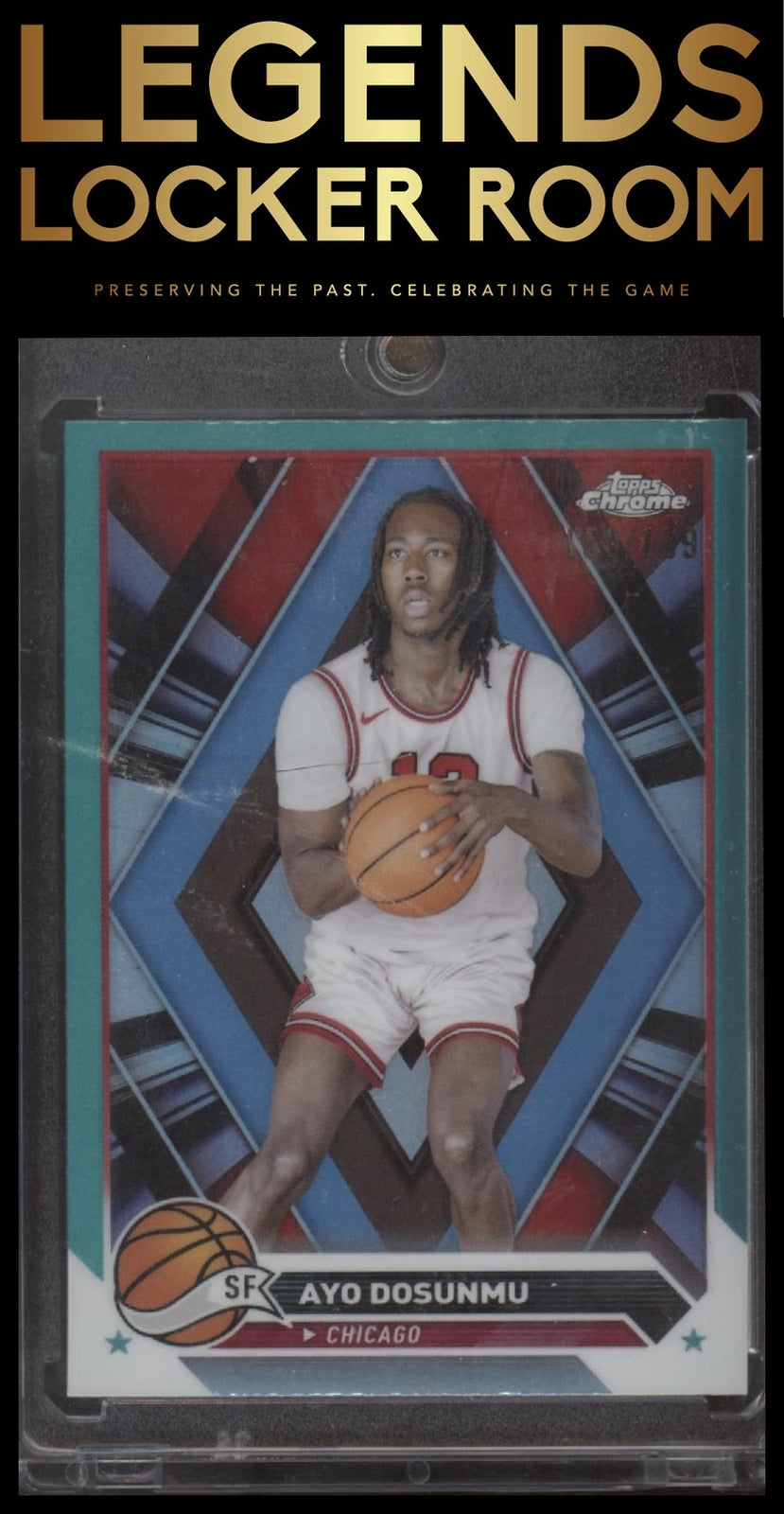 2023-24 Topps Chrome #156 Ayo Dosunmu Aqua Refractors #/199