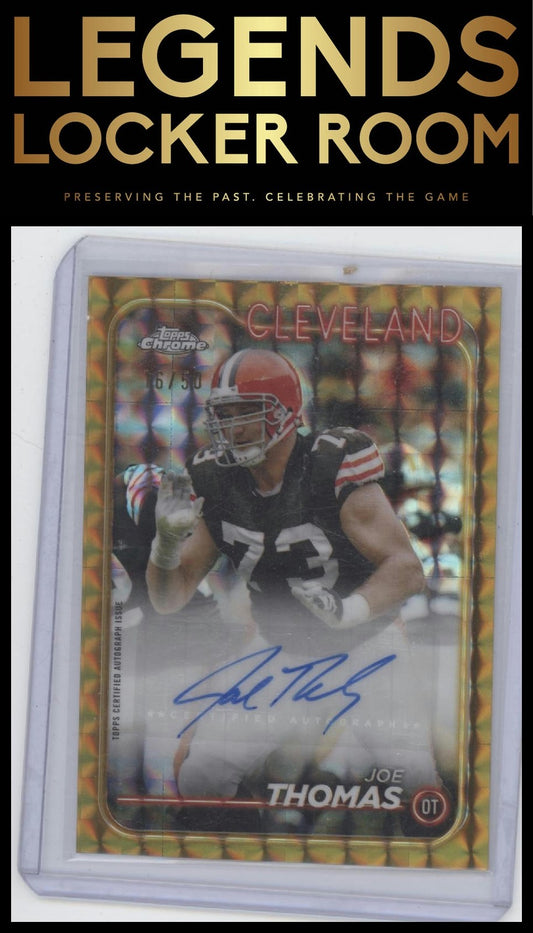 2024 Topps Chrome #BA-JT Joe Thomas Autographs Gold Geometric Refractor #/50