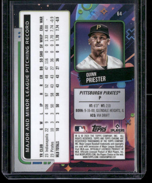 2024 Topps Chrome Cosmic #64 Quinn Priester