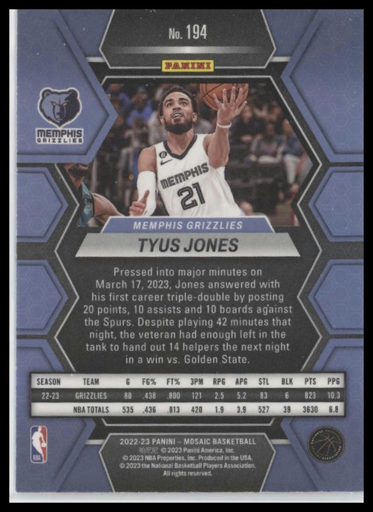 2022-23 Panini Mosaic #194 Tyus Jones