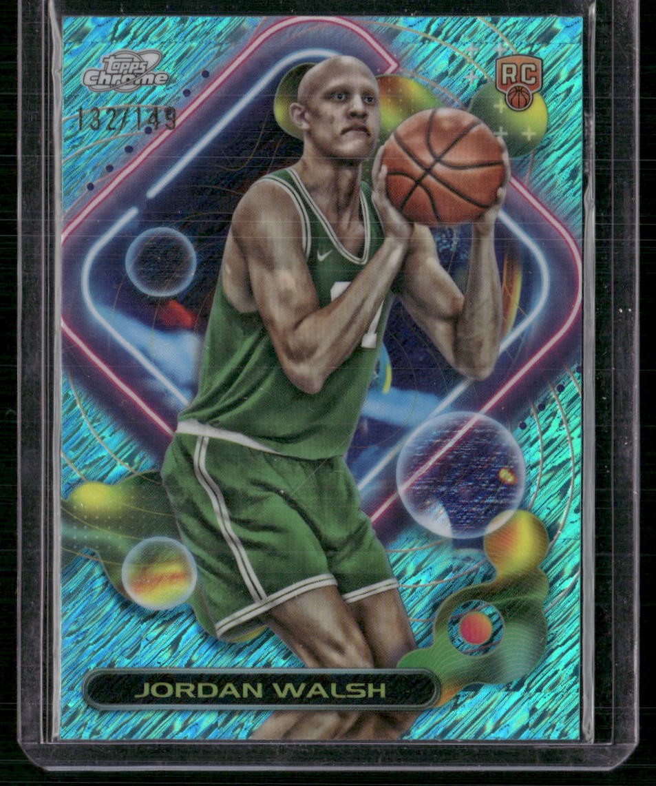 2023-24 Topps Chrome Cosmic #184 Jordan Walsh Aqua Refractors #/149