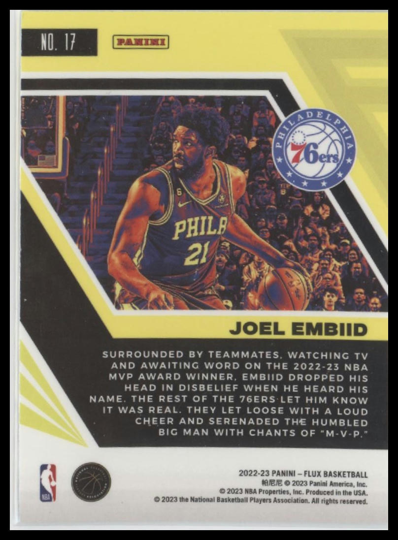 2022-23 Panini Flux #17 Joel Embiid