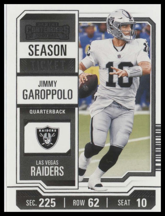2023 Panini Contenders #54 Jimmy Garoppolo Season Ticket Retail