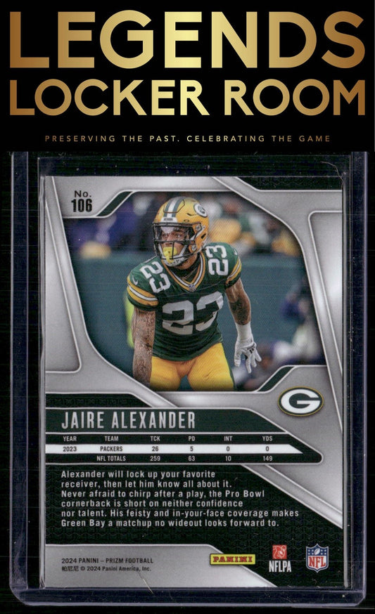 2024 Panini Prizm #106 Jaire Alexander