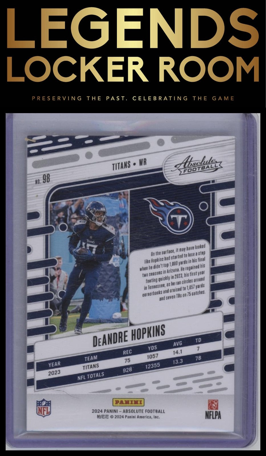 2024 Panini Absolute #98 DeAndre Hopkins Purple Spectrum #/5