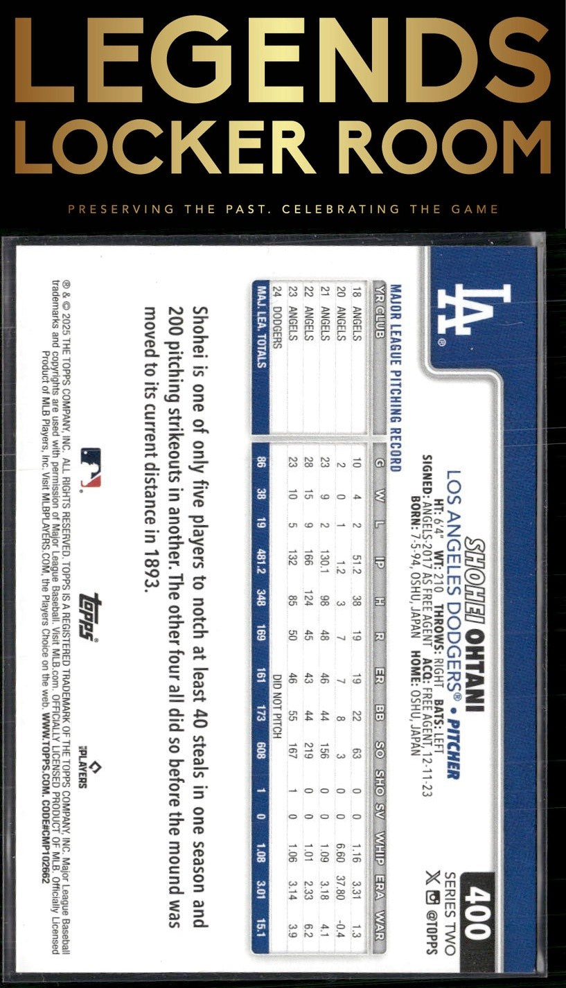 2025 Topps #400 Shohei Ohtani Sandglitter