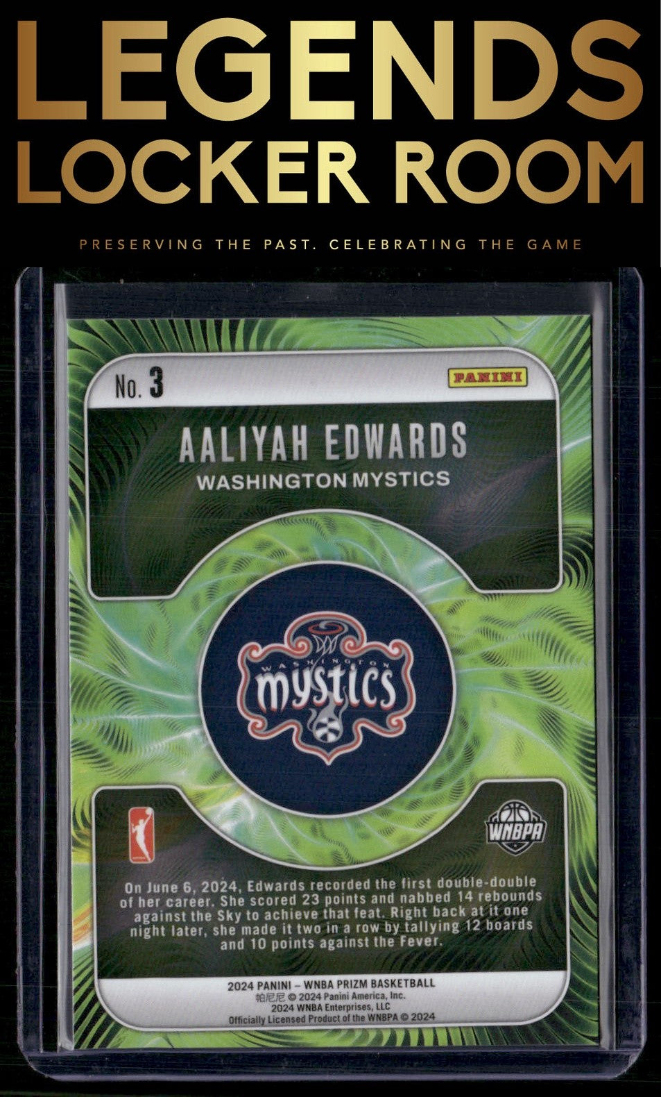 2024 Panini Prizm WNBA #3 Aaliyah Edwards Fractal