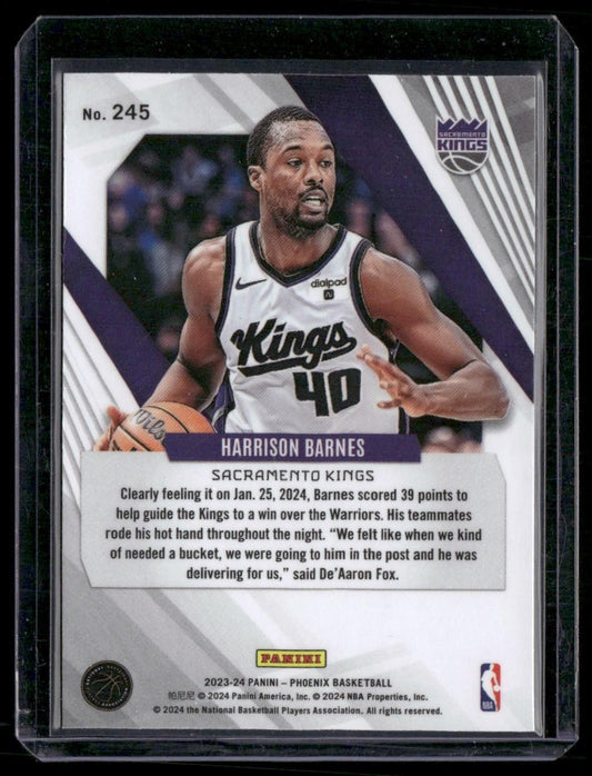 2023-24 Panini Phoenix #245 Harrison Barnes Phoenix Teal Lazer