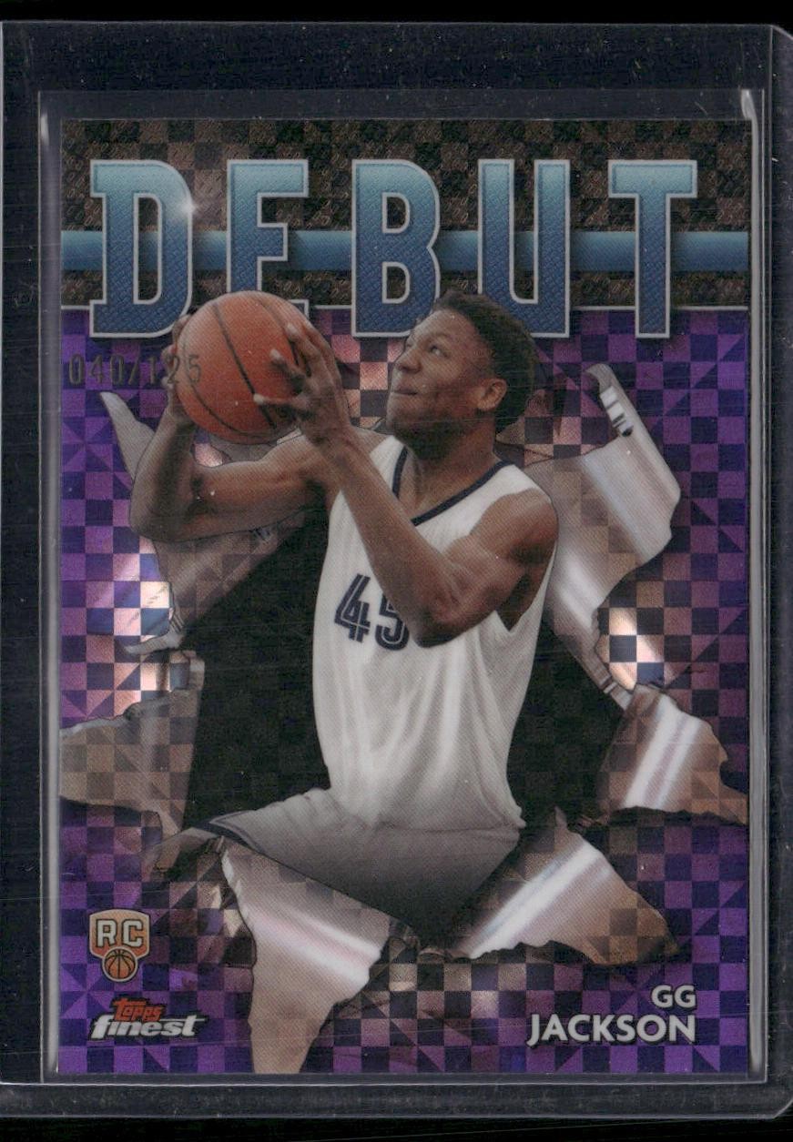 2023-24 Finest #D-27 GG Jackson Debut Purple Checkerboard Refractors #/125