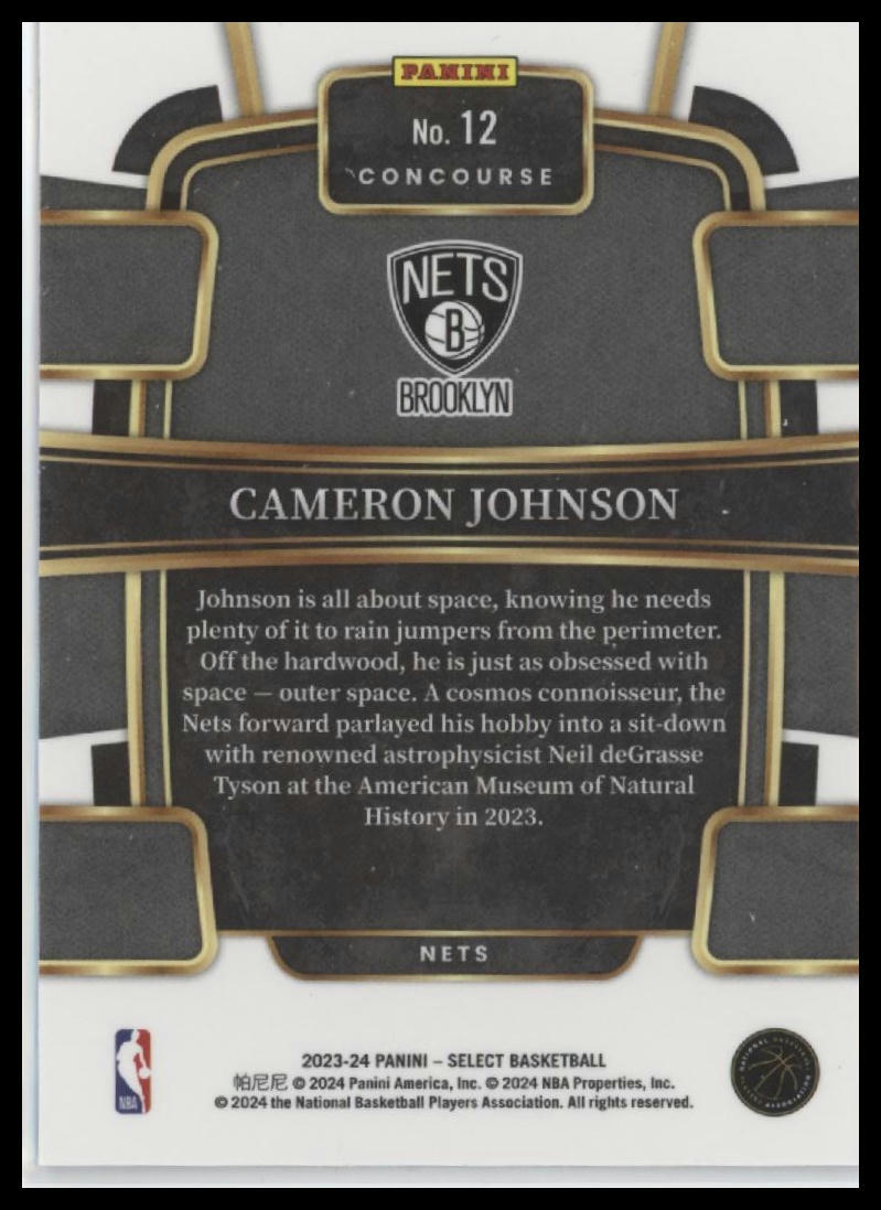 2023-24 Panini Select #12 Cameron Johnson Blue (Retail Base)