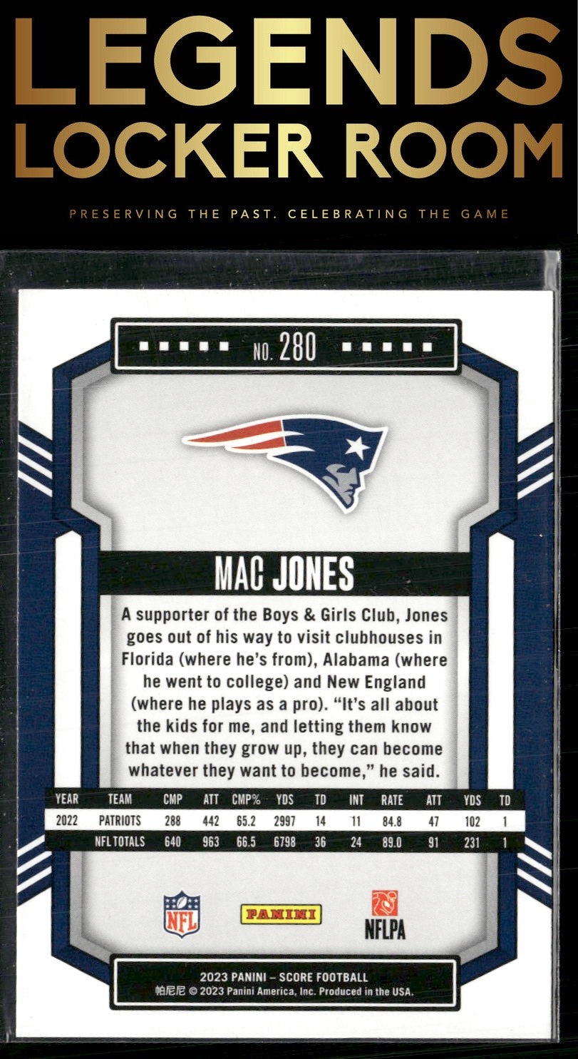 2023 Score #280 Mac Jones