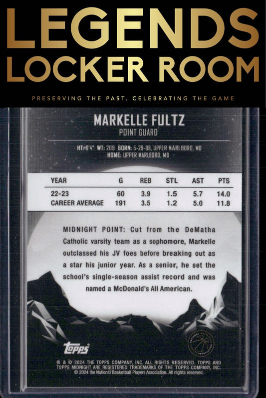 2023-24 Topps Midnight #8 Markelle Fultz
