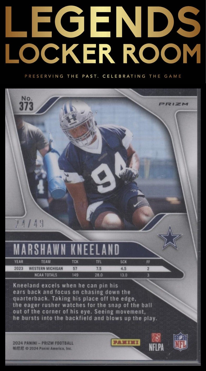 2024 Panini Prizm #373 Marshawn Kneeland Purple Power #/49