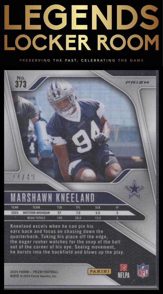 2024 Panini Prizm #373 Marshawn Kneeland Purple Power #/49