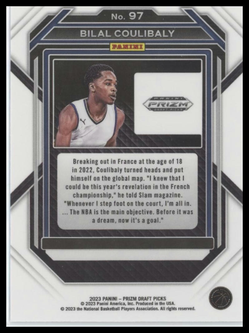 2023 Panini Prizm Draft Picks #97 Bilal Coulibaly