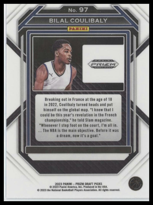 2023 Panini Prizm Draft Picks #97 Bilal Coulibaly