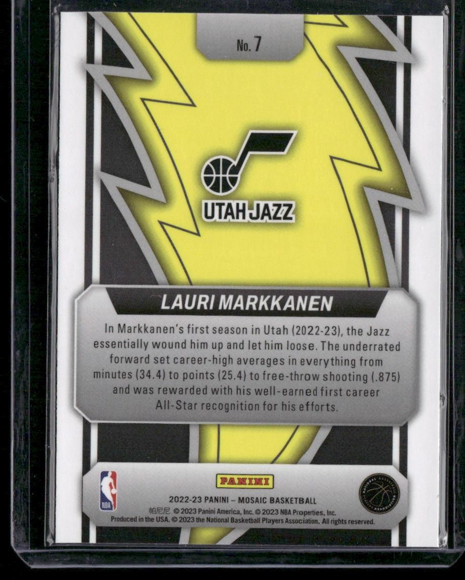 2022-23 Panini Mosaic #7 Lauri Markkanen Thunder Road