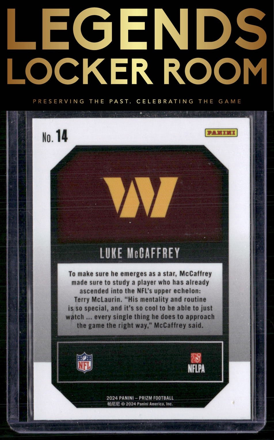 2024 Panini Prizm #14 Luke McCaffrey Emergent