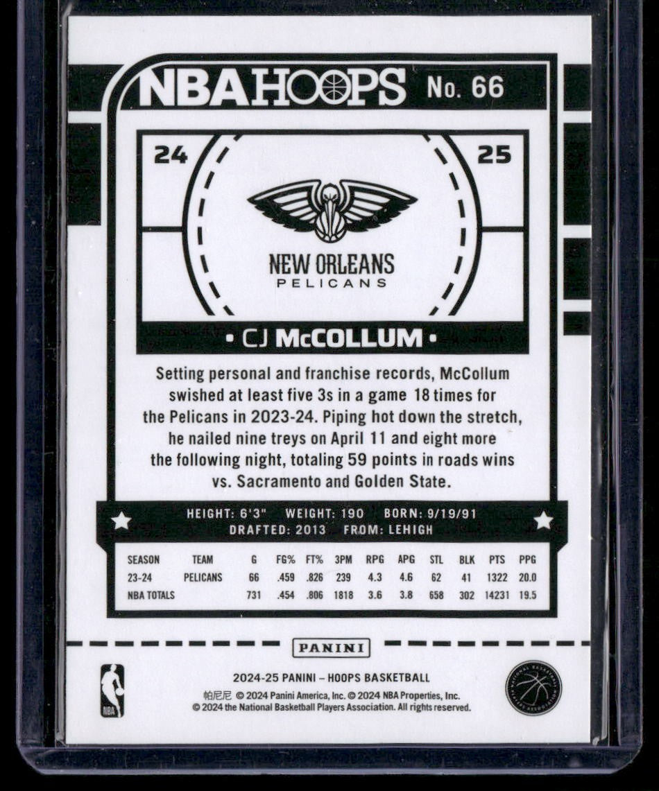 2024-25 Hoops #66 CJ McCollum