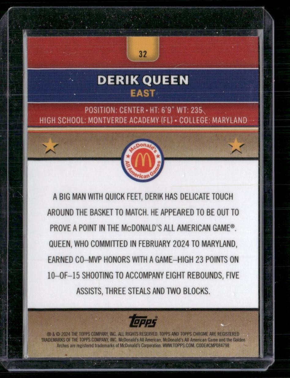 2024 Topps Chrome McDonald's All-American #32 Derik Queen