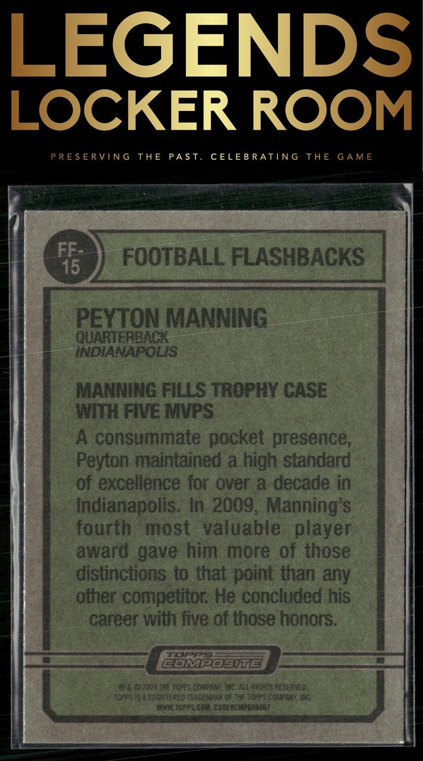 2023 Topps Composite #FF-15 Peyton Manning Football Flashbacks