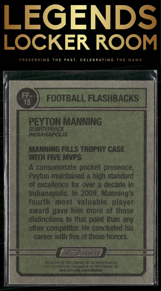 2023 Topps Composite #FF-15 Peyton Manning Football Flashbacks