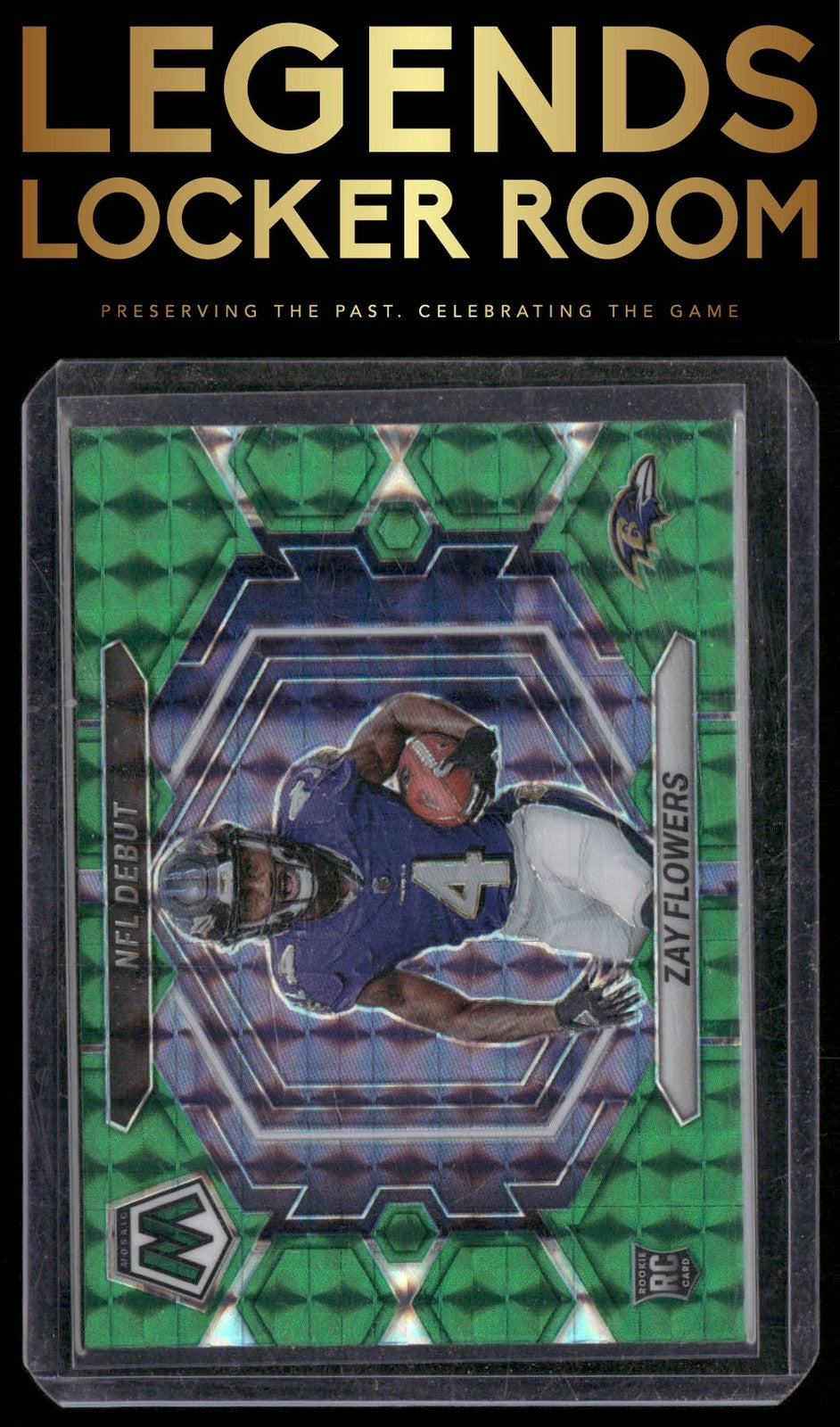 2023 Panini Mosaic #ND-18 Zay Flowers Green Mosaic