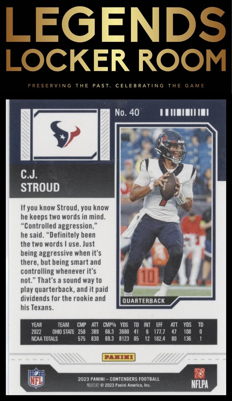 2023 Panini Contenders #40 C.J. Stroud