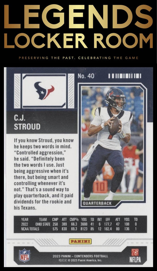 2023 Panini Contenders #40 C.J. Stroud