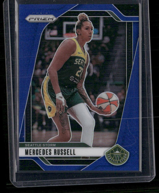 2024 Panini Prizm WNBA #109 Mercedes Russell Blue Prizms #/199