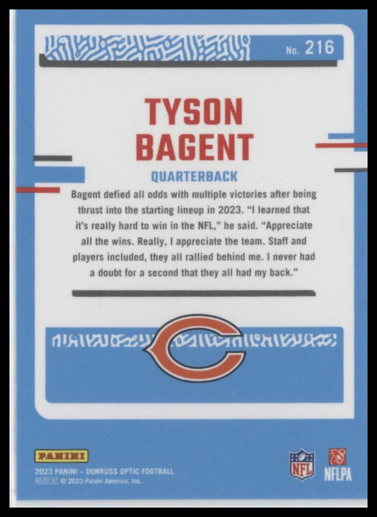 2023 Donruss Optic #216 Tyson Bagent