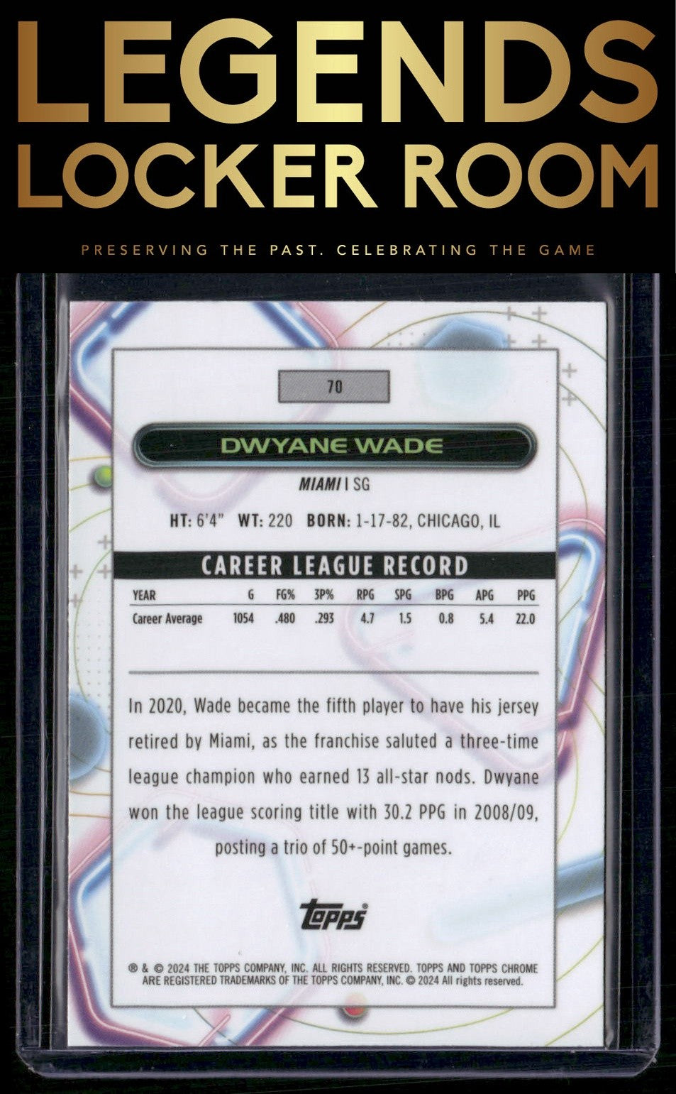 2023-24 Topps Chrome Cosmic #70 Dwyane Wade