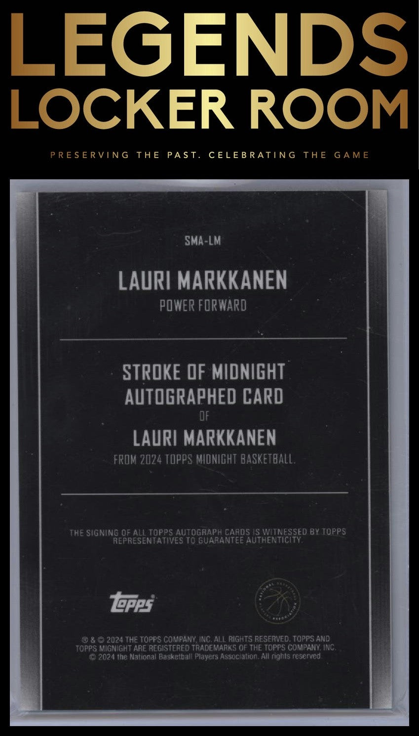 2023-24 Topps Midnight #SMA-LM Lauri Markkanen Stroke of Midnight Autographs