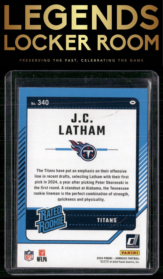 2024 Donruss #340 JC Latham Press Proof Red